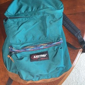 Vintage hippy Eastpak leather backpack